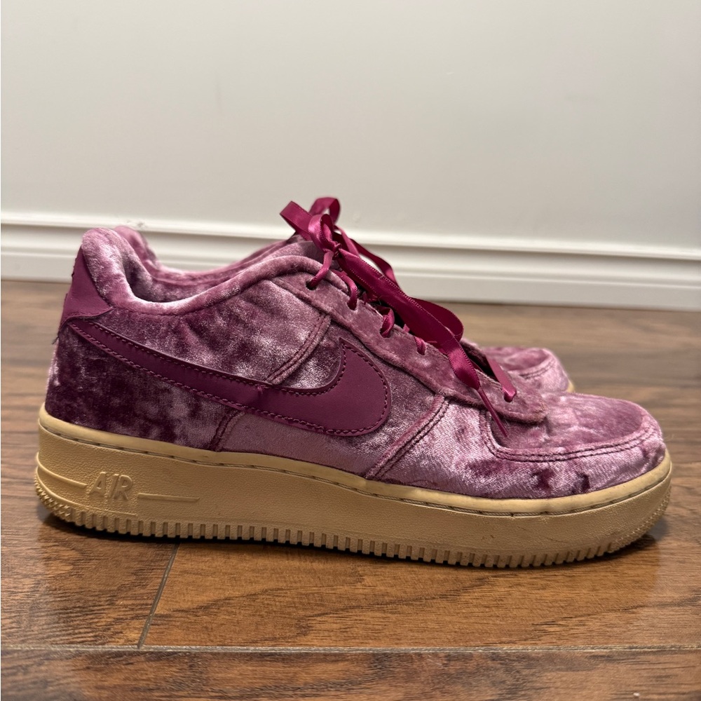 Velour Nike Air Force shoe